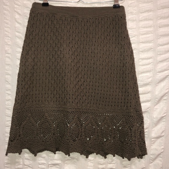 Athleta Dresses & Skirts - Athleta Cutback Brown Crochet Skirt